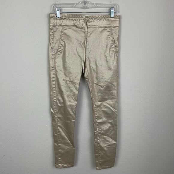 Flog Gold Metallic Jogger Loren Pants 26 - Picture 2 of 9